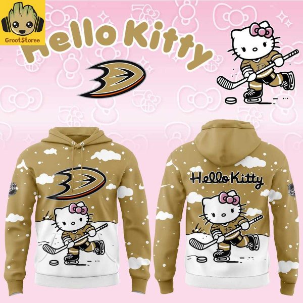 Anaheim Ducks x Hello Kitty Christmas 2025 Hoodie Shirt