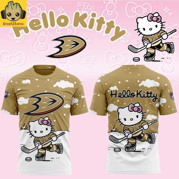 Anaheim Ducks x Hello Kitty Christmas 2025 Hoodie Shirt
