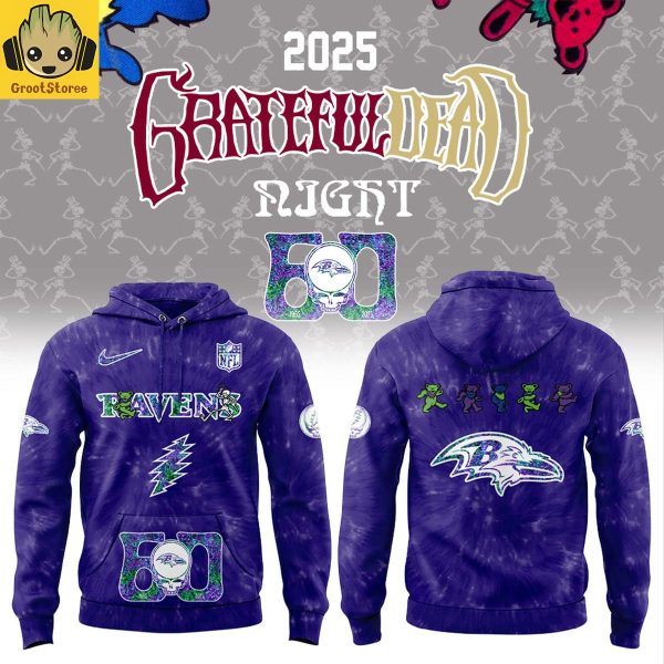 Baltimore Ravens Grateful Dead Night 60th Anniversary Hoodie Shirt