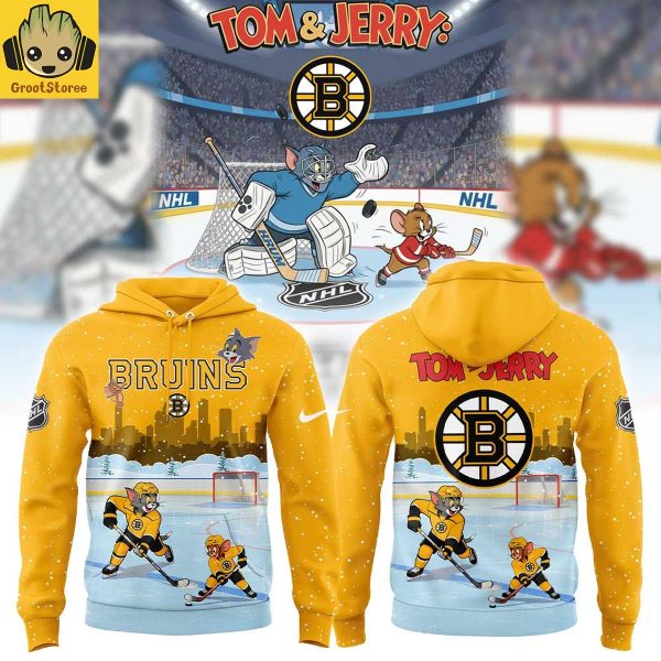 Boston Bruins Tom And Jerry Christmas Hoodie Shirt