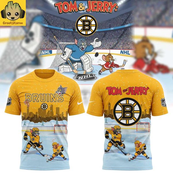 Boston Bruins Tom And Jerry Christmas Hoodie Shirt