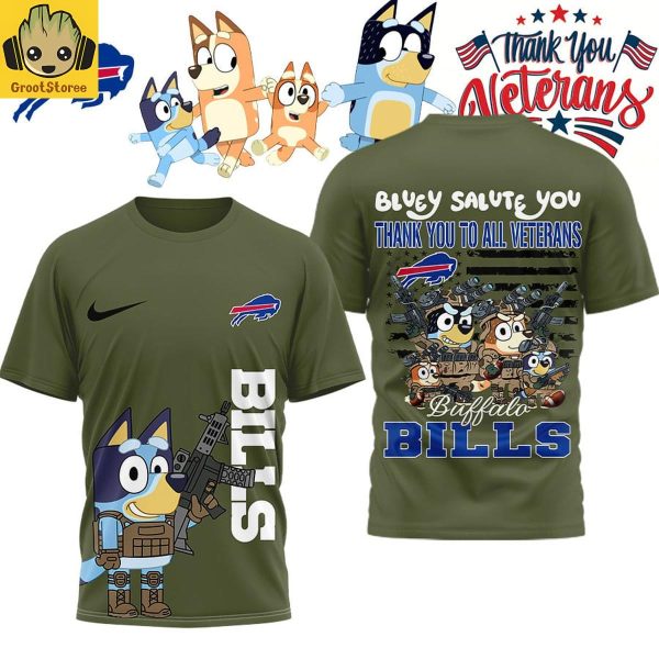 Buffalo Bills x Bluey Salute Veterans Shirt