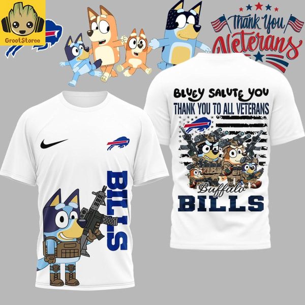 Buffalo Bills x Bluey Salute Veterans Shirt