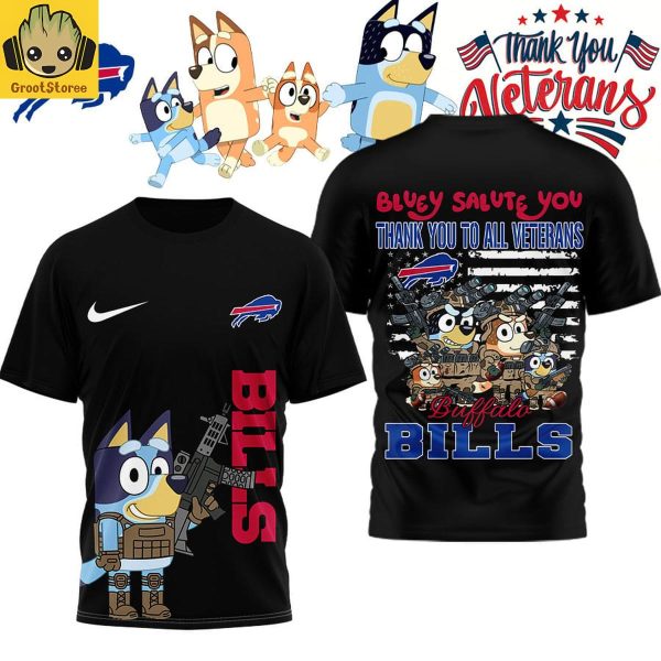 Buffalo Bills x Bluey Salute Veterans Shirt