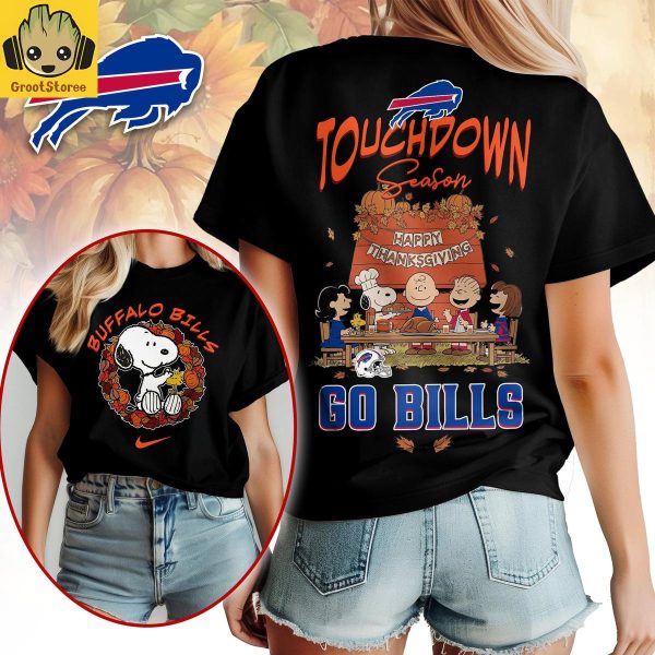 Buffalo Bills x Snoopy Peanuts Thanksgiving Touchdown Season Shirt