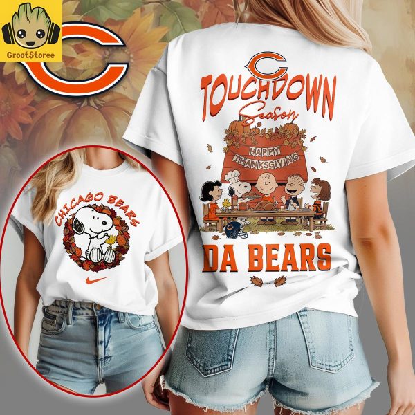 Chicago Bears x Snoopy Peanuts Thanksgiving Touchdown Season Shirt
