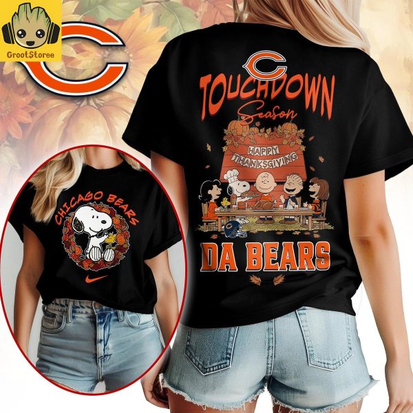 Chicago Bears x Snoopy Peanuts Thanksgiving Touchdown Season Shirt