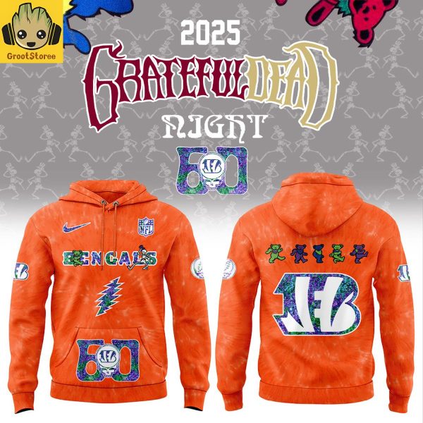 Cincinnati Bengals Grateful Dead Night 60th Anniversary Hoodie Shirt