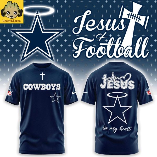 Dallas Cowboys Jesus And Football In My Heart Hoodie Shirt