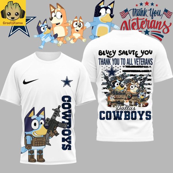 Dallas Cowboys x Bluey Salute Veterans Shirt