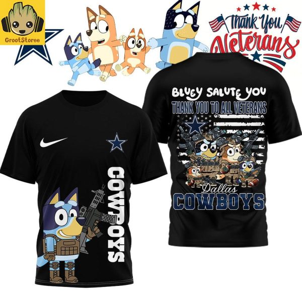 Dallas Cowboys x Bluey Salute Veterans Shirt