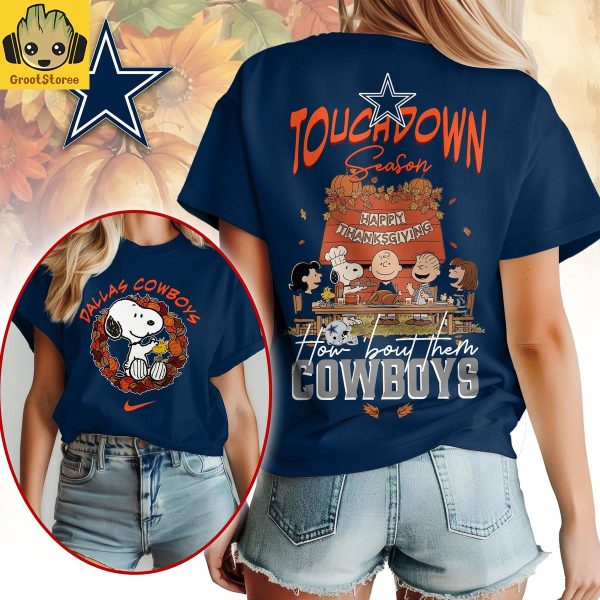 Dallas Cowboys x Snoopy Peanuts Thanksgiving Touchdown Season Shirt