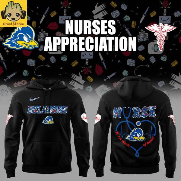 Delaware Football Nurses Appreciation 2025 Black Hoodie Shirt