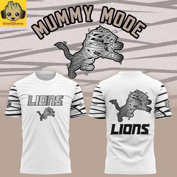 Detroit Lions Mummy Mode White Hoodie Shirt