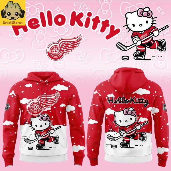 Detroit Red Wings x Hello Kitty Christmas 2025 Hoodie Shirt