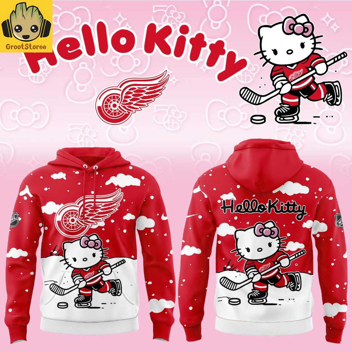 Detroit Red Wings x Hello Kitty Christmas 2025 Hoodie Shirt Detroit Red Wings x Hello Kitty Christmas 2025 Hoodie Shirt