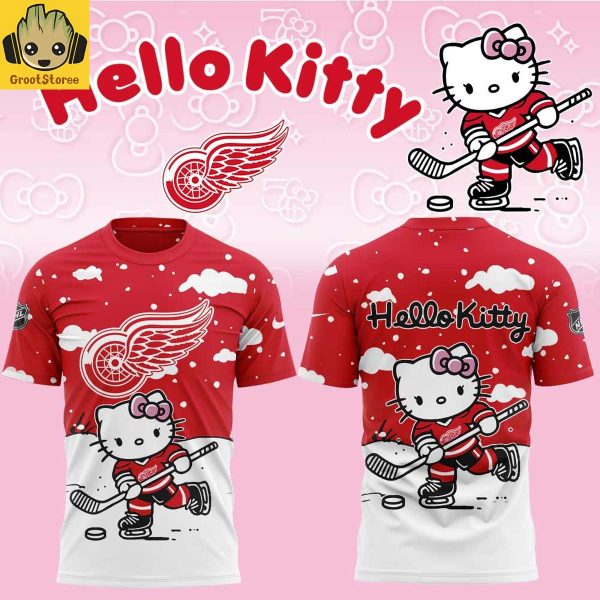 Detroit Red Wings x Hello Kitty Christmas 2025 Hoodie Shirt