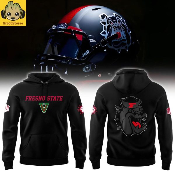 Fresno State Bulldogs Black Uniform Hoodie Shirt