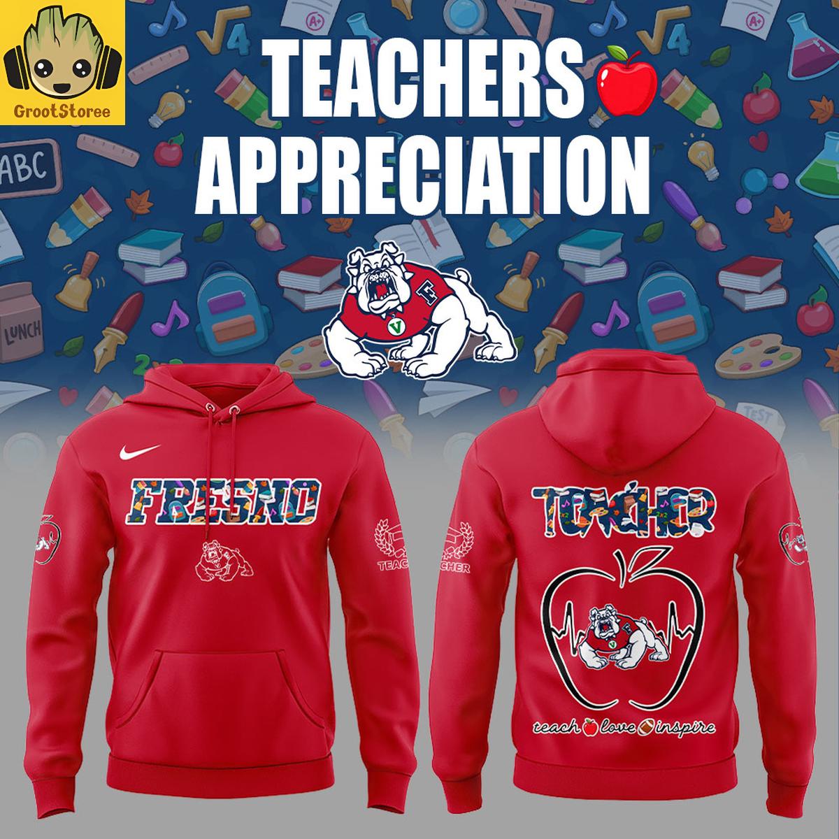 Fresno State Bulldogs Teachers Appreciation 2025 Hoodie Shirt Fresno State Bulldogs Teachers Appreciation 2025 Hoodie Shirt
