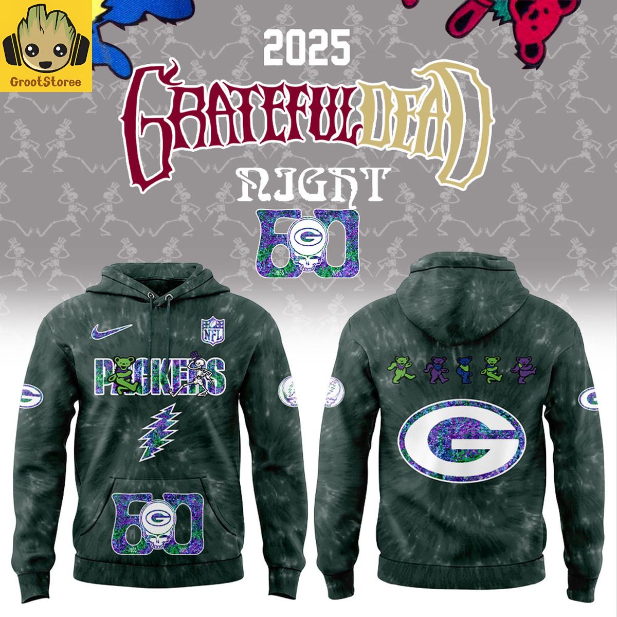 Green Bay Packers Grateful Dead Night 60th Anniversary Hoodie Shirt Green Bay Packers Grateful Dead Night 60th Anniversary Hoodie Shirt