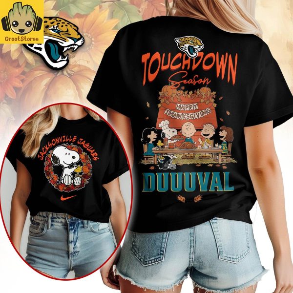 Jacksonville Jaguars x Snoopy Peanuts Thanksgiving Touchdown Season Shirt