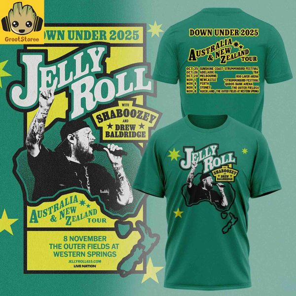 Jelly Roll The Down Under 2025 Tour Hoodie Shirt