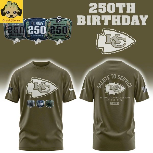 Kansas City Chiefs Salute To Service 250th Birthday Hoodie Shirt