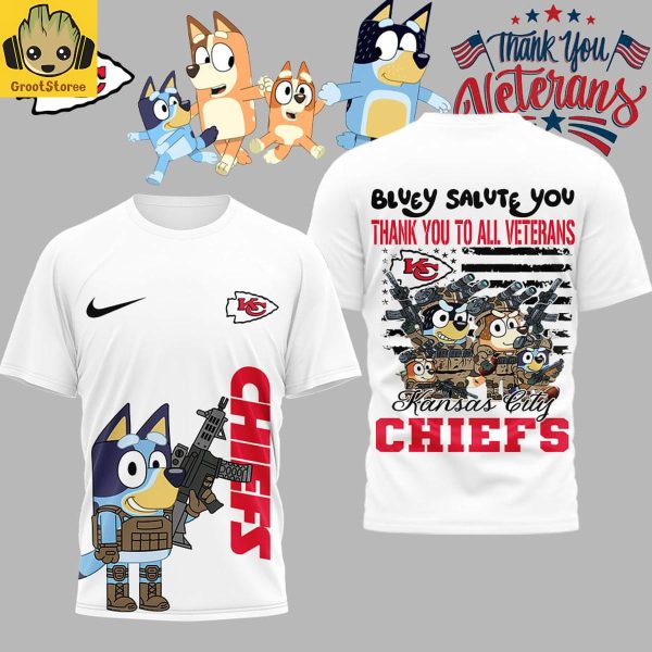 Kansas City Chiefs x Bluey Salute Veterans Shirt