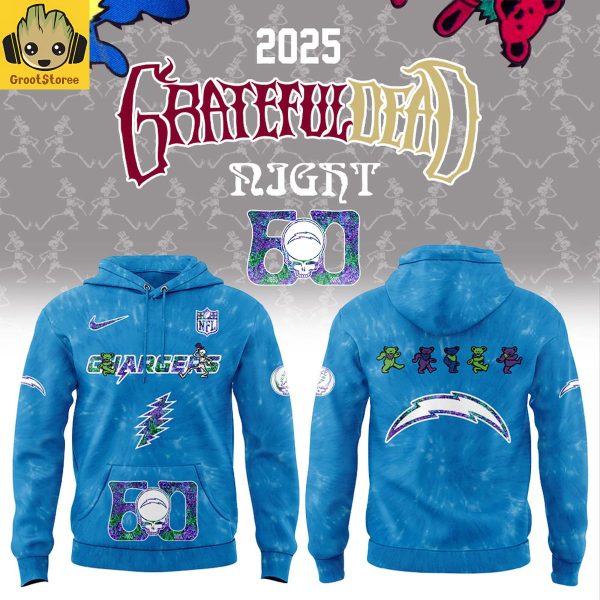 Los Angeles Chargers Grateful Dead Night 60th Anniversary Hoodie Shirt