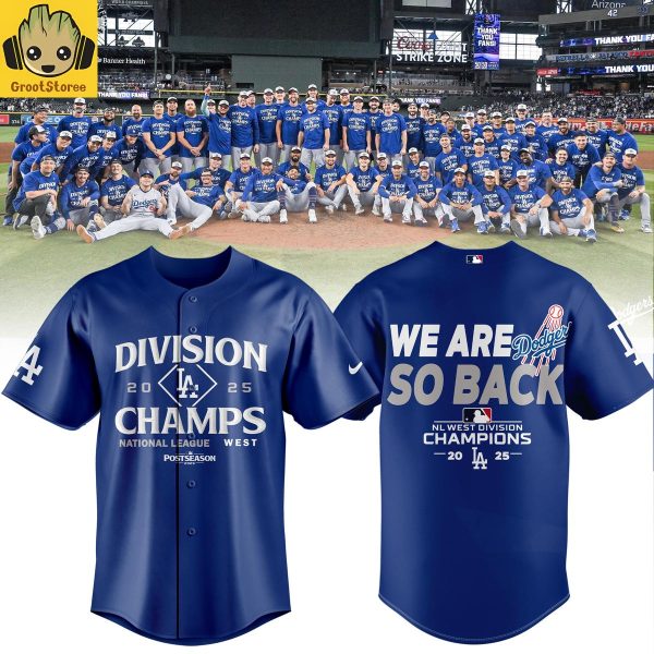 Los Angeles Dodgers NL Champions We Are Back 2025 Jersey