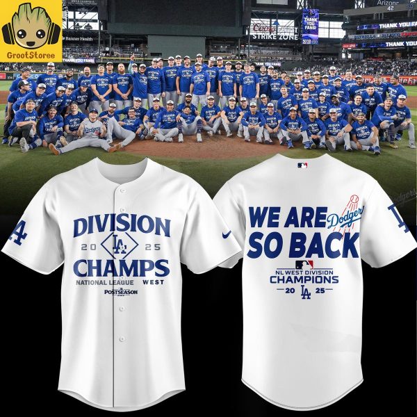 Los Angeles Dodgers NL Champions We Are Back 2025 Jersey