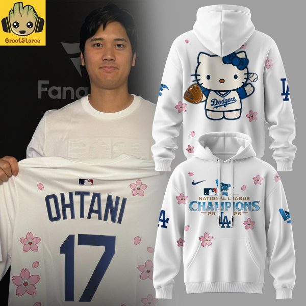 Los Angeles Dodgers National League Champions Ohtani x Hello Kitty Hoodie Shirt