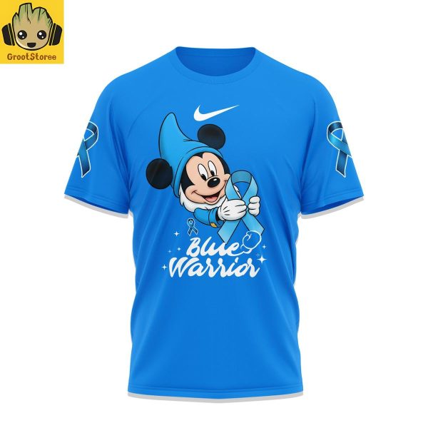 Mickey I Wear Blue For Diabetes Awareness Blue Shirt