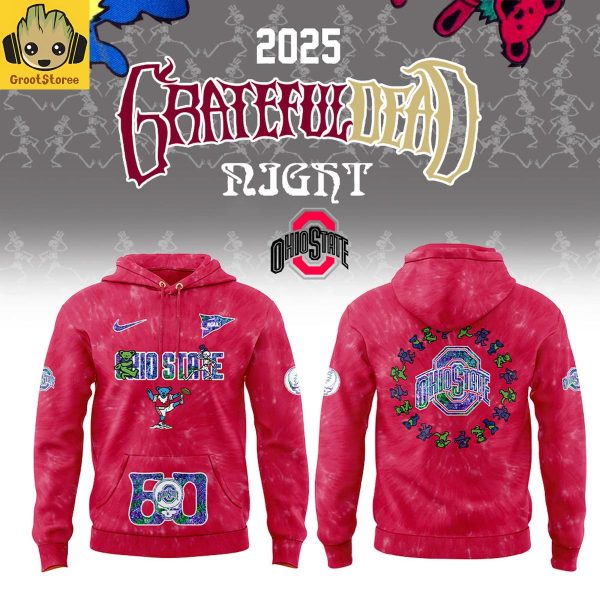 Ohio State Buckeyes Grateful Dead 60th Anniversary Hoodie Shirt
