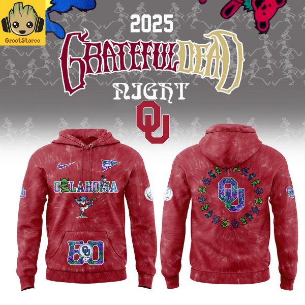 Oklahoma Sooners Grateful Dead 60th Anniversary Hoodie Shirt