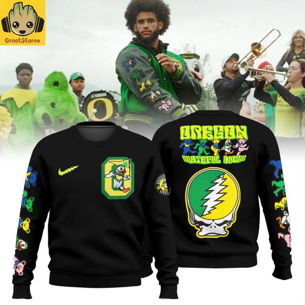 Oregon Ducks x Grateful Dead Celebrating Black Hoodie Shirt