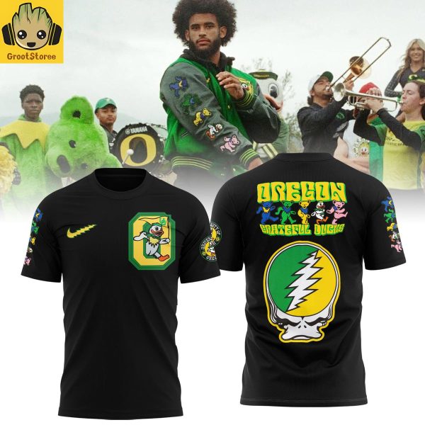 Oregon Ducks x Grateful Dead Celebrating Black Hoodie Shirt