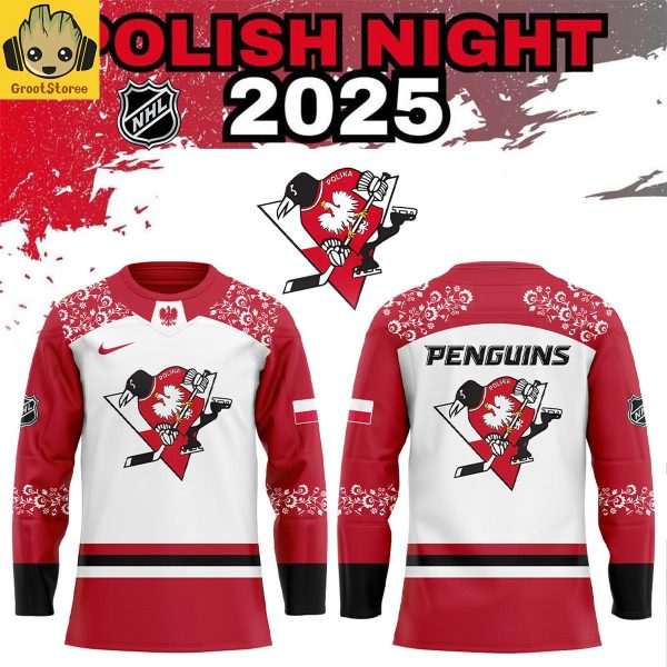 Pittsburgh Penguins Polish Heritage Night 2025 Hockey Jersey
