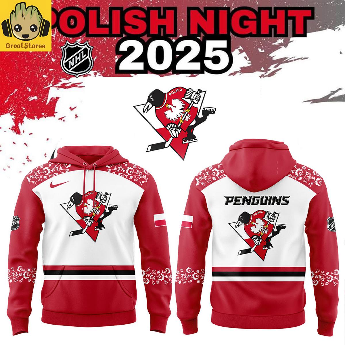 Pittsburgh Penguins Polish Heritage Night 2025 Hoodie Shirt Pittsburgh Penguins Polish Heritage Night 2025 Hoodie Shirt