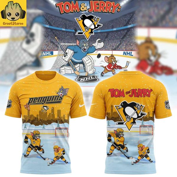 Pittsburgh Penguins Tom And Jerry Christmas Hoodie Shirt
