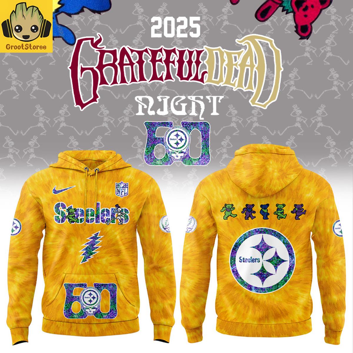 Pittsburgh Steelers Grateful Dead Night 60th Anniversary Hoodie Shirt Pittsburgh Steelers Grateful Dead Night 60th Anniversary Hoodie Shirt