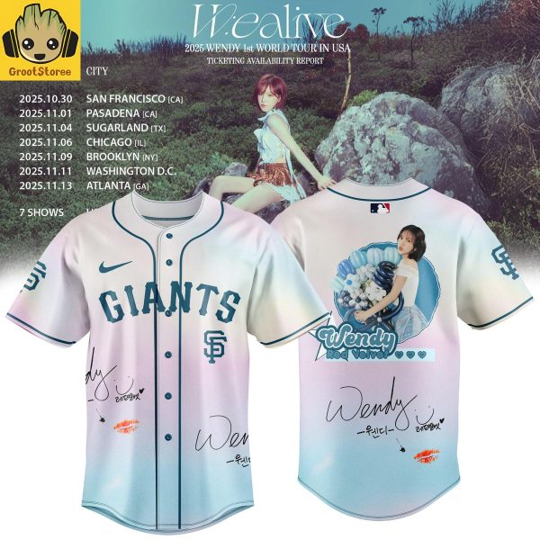 San Francisco Giants x Wendy Wealive World Tour 2025 Jersey
