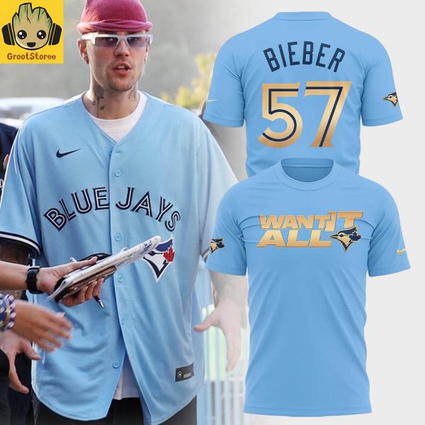 Toronto Blue Jays x Justin Bieber Want It All Hoodie Shirt