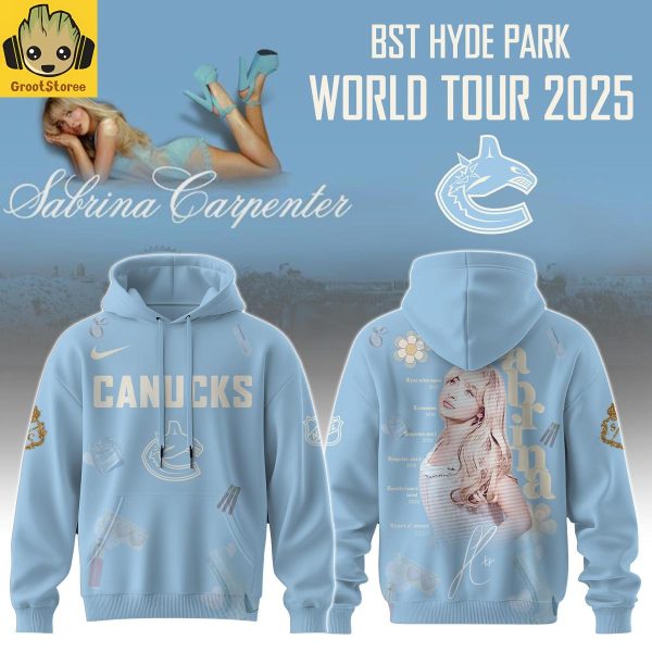 Vancouver Canucks x Sabrina Carpenter Short N’ Sweet Tour Hoodie Shirt