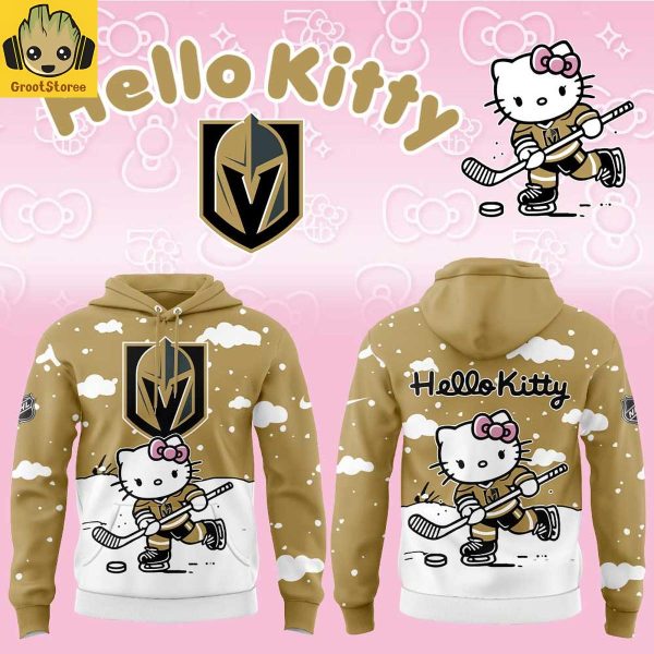 Vegas Golden Knights x Hello Kitty Christmas 2025 Hoodie Shirt