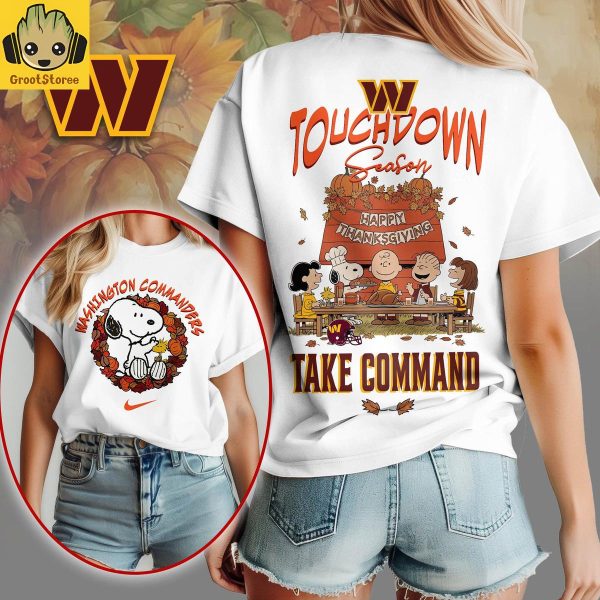 Washington Commanders x Snoopy Peanuts Thanksgiving Touchdown Season Shirt