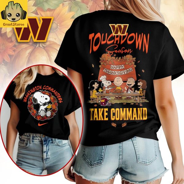 Washington Commanders x Snoopy Peanuts Thanksgiving Touchdown Season Shirt