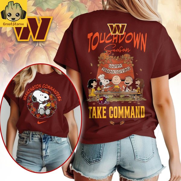 Washington Commanders x Snoopy Peanuts Thanksgiving Touchdown Season Shirt