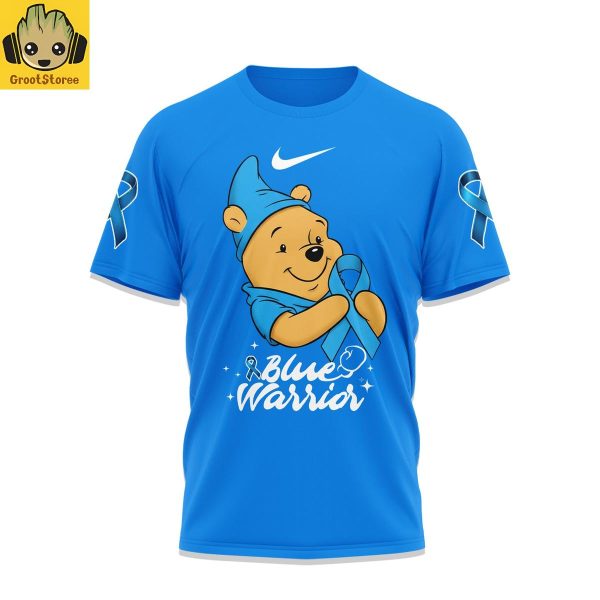 Winnie The Pooh I Wear Blue For Diabetes Awareness Blue Shirt