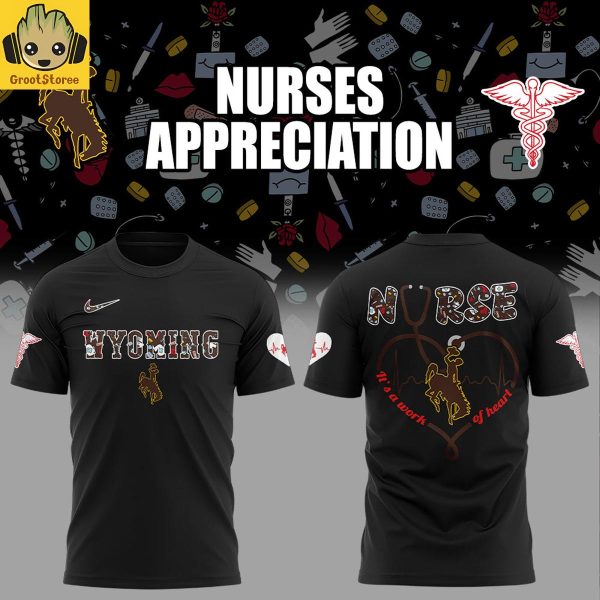 Wyoming Cowboy Nurses Appreciation 2025 Combo Black Hoodie Shirt